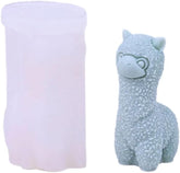 RKPM HOMES Animal Candle Mold I 3D Fondant Alpaca Shape Silicone Scented Sculpture Mould I for Handmade Ornament Aromatherapy Cake Décor Soap Soy Wax Resin Arts Craft Making Home Desktop Decoration (Small)