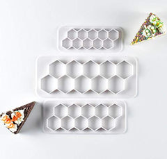 RKPM HOMES Cookie Cutter - Geometric Multicutter- Hexagon Cake Fondant Cutter - 3 Size, Hexagon Biscuit Cutters,Novel Creative Cake Decorating(Hexagon)