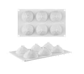 RKPM HOMES Love Chocolate Mould Tray I 3D Diamond Heart Shape Silicone Baking Mold I for Handmade DIY Jelly Mousse Cake Dessert Candy Gum Paste Pastry Polymer Clay Gummy Muffin Cupcake Décor - 6Cavity
