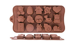 RKPM HOMES Silicone Chocolate Mold Candy Mold Jelly Ice Cube Tray Muffin Sugar Craft Fondant Mold Mould Cake Decorating Tools (15 Cavity Toy Mold)