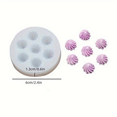 RKPM HOMES Cookie Fondant Mold I 3D Silicone Donut Mould I for DIY Handmade Sugarcraft Cake Decoration, Polymer Clay, Candy, Cupcake, Jelly, Muffin, Soap Resin Wax Making (Cream Grains - Small)
