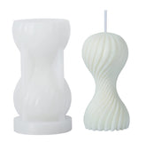 RKPM HOMES Round Wave Twirl Candle Mold I 3D Fondant Spiral Pillar Silicone Epoxy Mould I for DIY Handmade Ornament Chocolate, Cake Décor, Aromatherapy, Plaster, Soap, Resin Art Craft Making