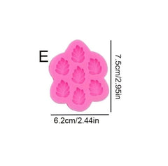 RKPM HOMES Leaf Shape Chocolate Fondant Mold I 3D Mini Ginkgo Leaves Candy Mould Tray I for DIY Homemade Cake Décor Cupcake Topper Chocolate Donut Ice Cube Polymer Clay Soap Resin Art Crafts (C)