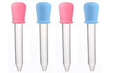 RKPM HOMES Liquid Droppers for Kids | Silicone and Plastic 5ml Clear Medicine Eye Dropper | with Bulb Tip for Kids Candy Molds | Transfer Dispenser Puppets | Baby Grooming Tools | Pack of 2 - Random Color