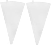 RKPM HOMES Pastry Bags I Thick Cotton Icing Bag I Reusable, Dishwasher Safe I for DIY Cookies Chocolate Cupcake Dessert Icing Cream Decorating I Baking Supplies Tools I White – 30 cm (2)