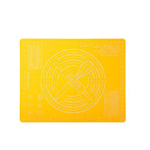 RKPM Homes Baking Mat | Silicone Non-Stick Fondant Rolling Mat | Chapati Atta Kneading Mat | Reusable Pastry Heat-Resistant BPA Free | Stretchable for Kitchen Roti Chapati Cake Pad (Yellow)