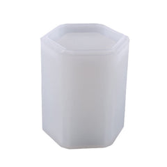 RKPM HOMES Candles Holders Resin Mold I Cylinder Pillar Silicone Epoxy Casting Mould I for Handmade DIY Jewelry Trinket Storage, Makeup Container, Flower Plant Pot, Pen Holder (Hexagon Shape)