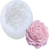 RKPM HOMES Peony Flower Shape Silicone Mold | 3D DIY Fondant Candle, Soap Mould | Molds for Making Cake Decoration, DIY Handmade soap, Jelly Sugar Chocolate | Bakeware Molds - 1 Cavity