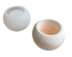 RKPM HOMES Planter Mold I Casting Plant Silicone Epoxy Candlestick Mould I Succulent Concrete Vase Resin Molds I for DIY Handmade Jewelry Trinket Makeup Storage Candle Flower Pot Pen Holder (Round)