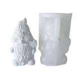 RKPM HOMES Gnome Dwarf Christmas Candle Mold I 3D Fondant Faceless Santa Claus Silicone Scented Wax Mould I for DIY Handmade Ornament Cake Décor Aromatherapy Soap Resin Art Craft Home Décor (A)