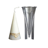 RKPM HOMES Cone Shaped Candle Mold I 3D Conical Pillar Acrylic Candlestick Wax Mould I Modern Creative Shape Molds I for DIY Handmade Ornament Cake Décor Aromatherapy Art Craft Making (Plain)