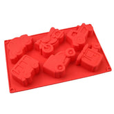 RKPM HOMES Vehicles Shape Chocolate Mould I Car Bike, Helicopter 3D DIY Fondant Silicone Candy Mold I Baking Tools for Cake Chocolate Candy Ice Jelly Soap I Cake Baking Moulds I Bakeware Molds - 6 Cavity