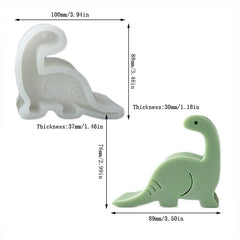 RKPM HOMES Mini Animal Shape Candle Mold I 3D Car Freshie Silicone Sculpture Mould I for DIY Handmade Aromatherapy Gypsum Soap Cake Décor Aroma Beads Car Freshie Resin Art Craft Making (Brontosaurus)