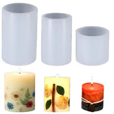 RKPM HOMES 3 Sizes Cylinder Tealight Candle Holder Mold I 3D Fondant Pillar Silicone Epoxy Mould I for DIY Handmade Ornament Chocolate, Cake Décor, Aromatherapy, Soap, Resin Art Craft Making, Home Decoration