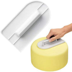 RKPM HOMES Cake Edge Top Smoother Paddle Tool Sugarcraft Icing Fondant Polisher Finisher, White