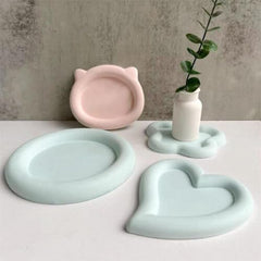 RKPM HOMES Coaster Mould I Silicone Epoxy Resin Deep Casting Tray I for DIY Homemade Ornament Art Crafts Jewelry Storage Box Ring Trinket Container Cups Mats Candle Holder Home Décor (Plum Blossom)