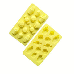 RKPM HOMES Chocolate Mould I 3D Fondant Ice Cream Cakes Sweets Shape Silicone Mold Tray I for Handmade DIY Candy Jelly Gummy Muffin Cookies Cupcake Soap Ice Cube Cake Decoration Tools – 12 Cavity