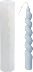 RKPM HOMES Twisted Taper Candle Mold I 3D Spiral Long Cylinder Silicone Epoxy Mould I for DIY Handmade Ornament, Cake Décor, Aromatherapy, Soap, Soy Wax, Resin Art Craft Making, Home office Decoration