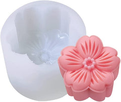 RKPM HOMES Moon Cake Mold I 3D Crystal Snowy Liquid Autumn Mooncake Silicone Casting Moulds I for DIY Handmade Cake Chocolate Candy Ice Jelly Pastry Soap Resin Candle Art Craft (Sakura Shape)