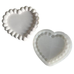 RKPM HOMES Bubble Coaster Mould I Silicone Irregular Pebbles Epoxy Resin Deep Casting Tray I for DIY Homemade Ornament Art Crafts Jewellery Storage Ring Trinket Container Cup Mat Home Table Décor (Heart)