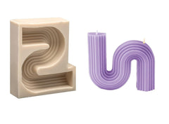 RKPM HOMES Geometric Shape Candle Mold I 3D Abstract Architectural Line Wave Silicone Epoxy Mould I for Handmade Ornament Aromatherapy, Soap, Resin Casting, Art Craft Making (Candle-S)
