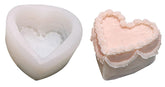 RKPM HOMES Cakes Shape Type Candle Molds I 3D Fondant Silicone Epoxy Casting Mould I for DIY Handmade Ornament, Cake Décor, Aromatherapy, Soap, Resin Art Craft Making, Home Decoration (Heart RK186-2)