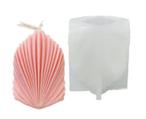 RKPM HOMES Scallop Shell Candle Mold I 3D Geometry Coral Shell Pillar Silicone Epoxy Mould I for DIY Handmade Ornament Chocolate, Aromatherapy, Soap, Resin Art Craft, Wedding Party Decoration (Large)