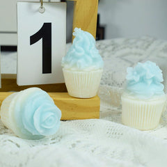 RKPM HOMES Cupcake Shape Chocolate Mold I 3D Flower Ice Cream Silicone Casting Mould I for DIY Handmade Cake Décor Candy Jelly Gummy Muffin Cookies Soap Ice Cube Resin Wax Candle Art Craft (Style2)