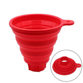 RKPM HOMES Silicone Collapsible Funnel | Kitchen Funnel | Narrow/Wide Mouth Foldable | for Filling Bottles, Transferring Liquid, Powder Transfer | Food Grade – Random Color - Pack Of 1