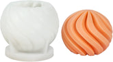 RKPM HOMES Swirl Ball Candle Mold I 3D Geometric Sphere Spiral Round Silicone Epoxy Mould I for DIY Handmade Ornament, Cake Décor, Aromatherapy, Soap, Resin Art Craft Making, Home Party Decoration