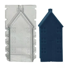 RKPM HOMES Candle Mould I 3D Fondant House Shape Polycarbonate Scented Mold I for DIY Handmade Cake Décor Aromatherapy Soap Candles Making Art Craft Home Wedding Dinner Party Decoration (C)
