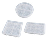 RKPM HOMES Coaster Mould I Silicone Gypsum Clouds Epoxy Resin Deep Casting Tray I for Homemade Ornament DIY Art Crafts Jewelry Storage Box Ring Trinket Container Home Table Decoration (Set of 3)