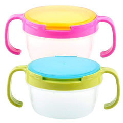 RKPM Child, Babies, Kids 360 Rotate Spill-Proof Snack Catchers Bowl Baby Snack Feeding Container Holder with Two Handle - Blue
