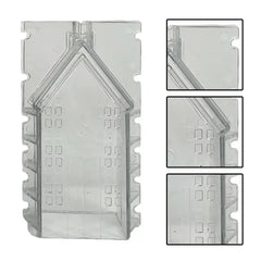 RKPM HOMES Candle Mould I 3D Fondant House Shape Polycarbonate Scented Mold I for DIY Handmade Cake Décor Aromatherapy Soap Candles Making Art Craft Home Wedding Dinner Party Decoration (C)