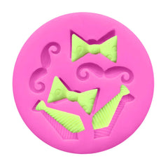 RKPM HOMES Mustache 6 Cavity Round Shape Cake Mold | Silicone Fondant Mould | Baking Tools for Cake Chocolate Candy Ice Jelly Soap Pudding | Decorating Birthday Baby Shower Little Man Party Supplies