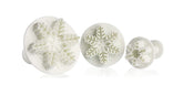 RKPM HOMES 3-Pieces DIY Cake Plunger Cutter Molds Sugarcraft Cake Decorating, Snowflake 2 Type