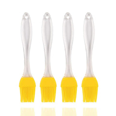 RKM Silicone Basting Pastry Brushes Set of 4, Great for BBQ Meat, Cakes and Pastries-Heatproof, Dishwasher Safe Flexible Easy Clean, BPA Free (4 Pcs)
