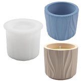 RKPM HOMES Wave Vessel Candle Mold I Round Stripe Silicone Epoxy Resin Deep Casting Jar Mould I Succulent Concrete Molds for DIY Handmade Art Crafts Jewelry Storage Ring Trinket Container Home Décor