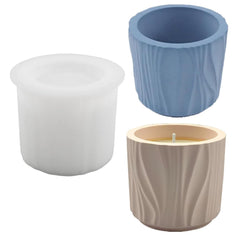 RKPM HOMES Wave Vessel Candle Mold I Round Stripe Silicone Epoxy Resin Deep Casting Jar Mould I Succulent Concrete Molds for DIY Handmade Art Crafts Jewelry Storage Ring Trinket Container Home Décor