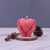 RKPM HOMES Candle Mold I 3D Fondant Love Heart Shape with Base Silicone Scented Wax Mould I Succulent Molds for DIY Handmade Ornament Chocolate, Aromatherapy, Soap, Resin Art Craft, Home Decoration