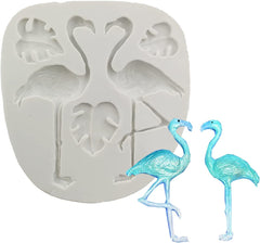 RKPM HOMES Flamingo Tropical Leaf Shape Chocolate Mould | Rain Forest Theme 3D DIY Fondant Silicone Candy Mold | Baking Tools for Cake Chocolate Candy Ice Jelly Soap | Cake Baking Moulds – Grey