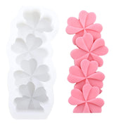 RKPM HOMES Four Leaf Clover Shape Pillar Resin Candle Molds I 3D Fondant Silicone Wax Mould I Handmade Candles Ornament Making I for DIY Chocolate, Cake Décor, Aromatherapy, Soap, Resin Art Craft Making