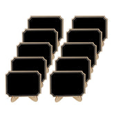 RKPM HOMES Mini Wood Lace Shape Chalkboards with Support Easels | Wooden Place Card Name | for Message Board Signs Food Labels Wedding Parties Holder Décor | Small Rectangle (Pack of 6)