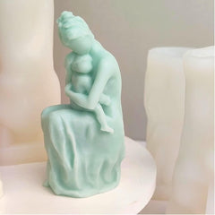 RKPM HOMES Mother and Baby Candle Molds I 3D Abstract Mother carry the Baby Silicone Wax Epoxy Mould I for DIY Handmade Ornament, Cake Décor, Aromatherapy, Soap, Resin Art Craft Making, Home Decoration
