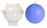 RKPM HOMES Round Shape Candle Mould I 3D Ball Orb Sphere Acrylic Epoxy Casting Mold I for DIY Handmade Pendant Necklace Jewelry Chocolate Keychain Plaster Soap Bath Bomb Resin Wax Art Crafts (10 CM)