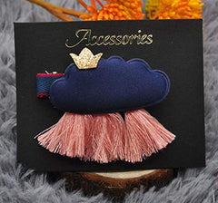 RKPM HOMES 1PCs Baby Girl Cloud Hair Clips Set For Girls Toddler Kids Princess Hair Pins Clips Barrettes Hair Accessories (Navy Blue)
