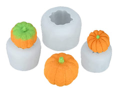 RKPM HOMES Pumpkin Candle Mold I 3D Fondant Silicone Wax Mould I for DIY Handmade Ornament Chocolate, Cake Décor, Candy, Aromatherapy, Soap, Resin Art Craft Making (Medium)