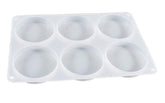 RKPM HOMES Flat Round Shape Soap Mold I 3D Fondant Cylinder Silicone Coaster Wax Tray I Handmade Sharp Soap Making Forms I Mould for Lotion Bar Cake Chocolate Ice DIY Candle Resin Art Craft - 6 Cavity