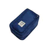 RKPM Multifunctional Zipper Waterproof Shoes Bag Nylon Material, Shoes Pouch with Handle, Shoes Storage Organizer Bag with 2 Pockets Ideal for Travel, Workout, Dancing, Gym(Navy Blue)