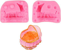 RKPM HOMES Baby Stroller Chocolate Fondant Mold I 3D Baby Pram Carriage Silicone Cupcake Mould I for DIY Handmade Sugarcraft Cake Décor Polymer Clay Candy Gummy Cookies Muffin Resin Wax Making (Large)